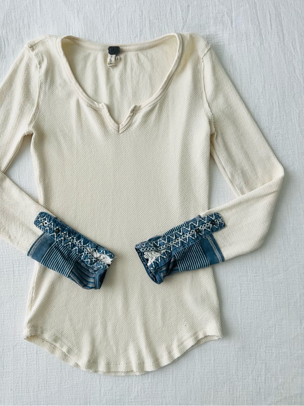 WE THE FREE Kyoto Cuff Top in Ivory